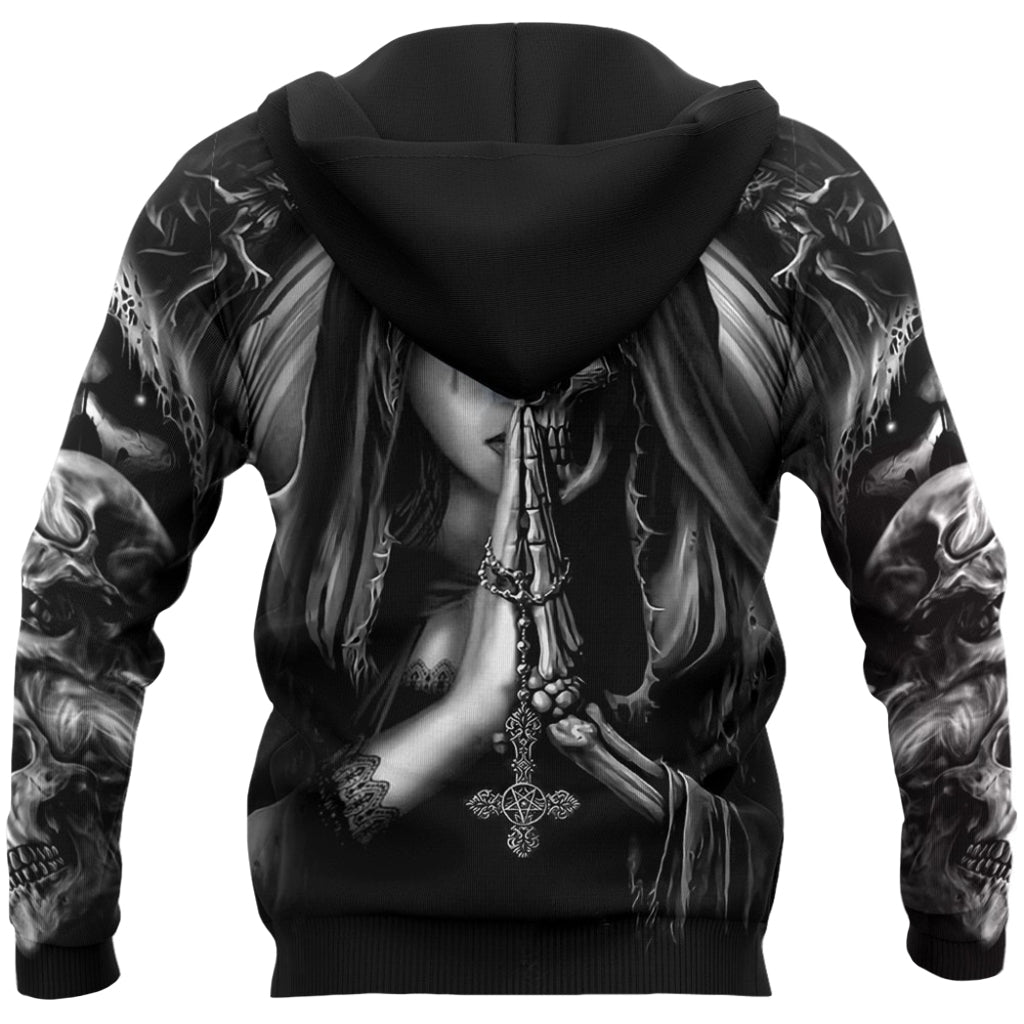 Gotisk Hoodie Med Dödskalle