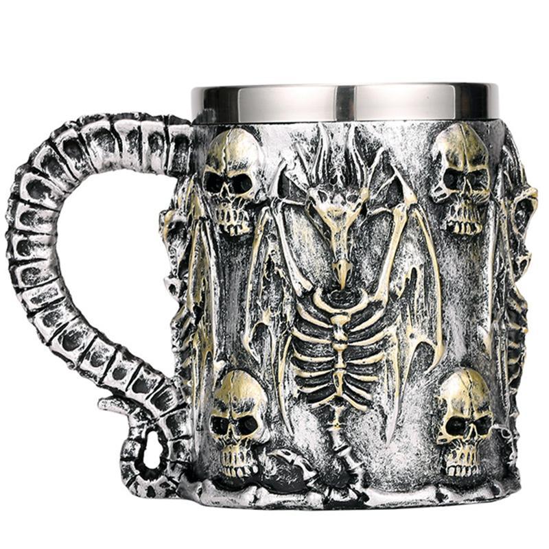 Dödskallemugg Dragon Skulls