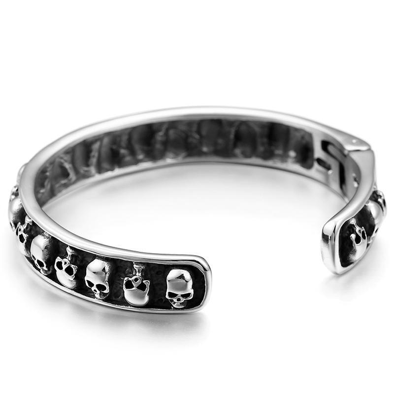 Gotiskt Dödskalle Bangle Armband