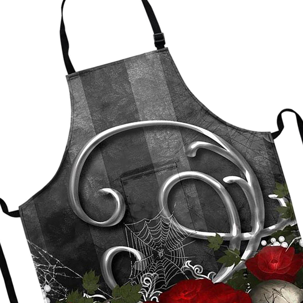 Gotiskt Förkläde Med Dödskallar