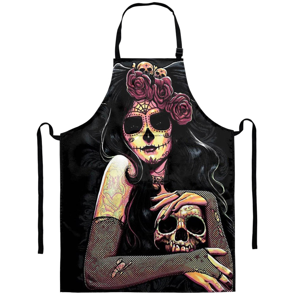 Gotiskt Förkläde Med Dödskalle