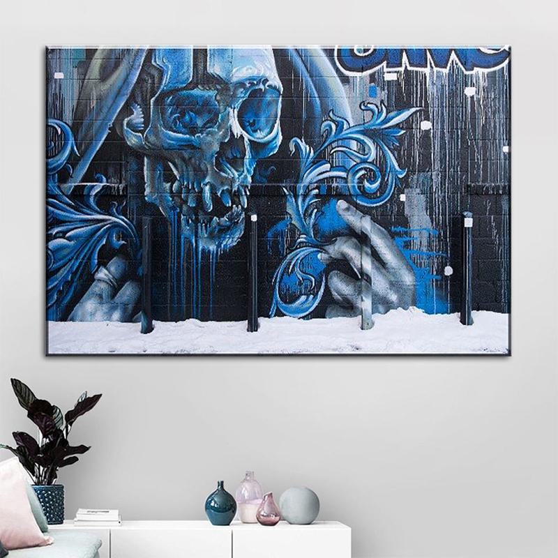 Dödskalle Tavla Graffiti