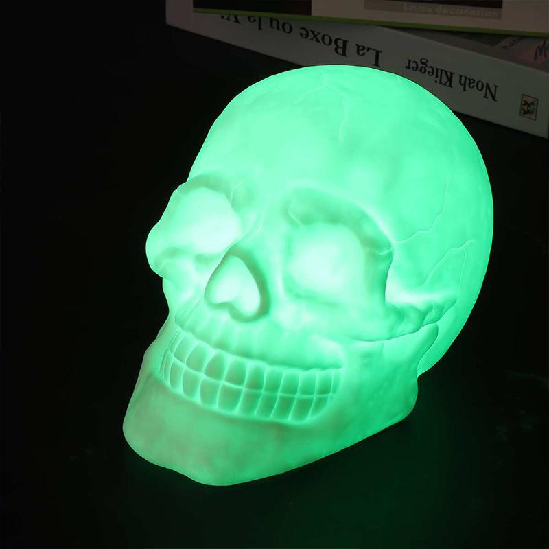 Grön Dödskalle Lampa