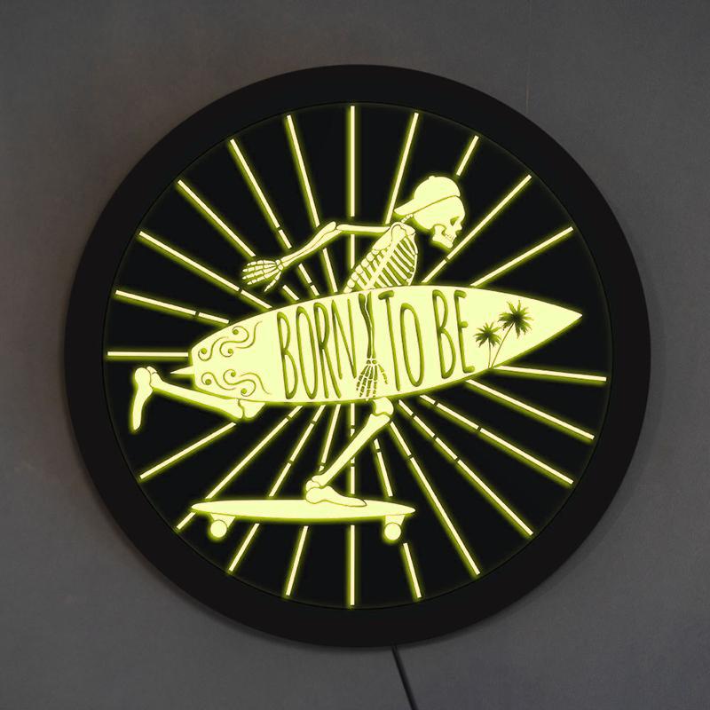 Gul Lampa Skeleton Surfer
