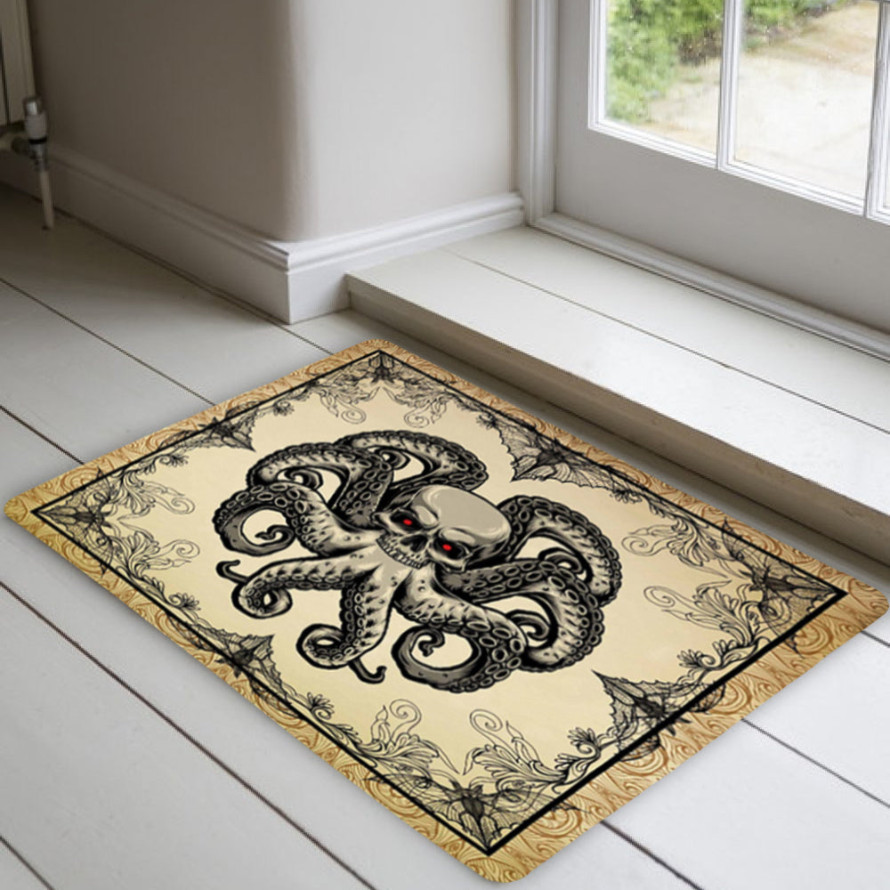 Hallmatta Med Dödskalle Bläckfisk