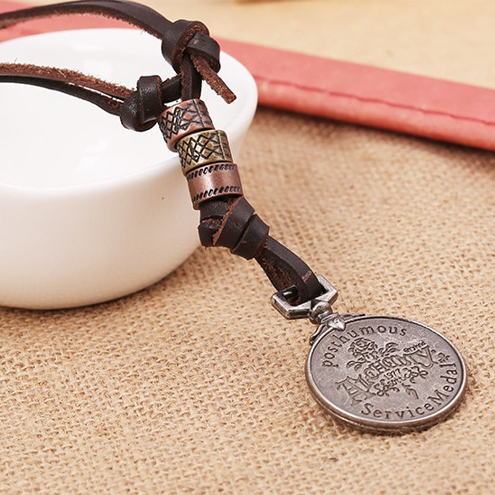 Halsband Med Dödskalle Service Medalj