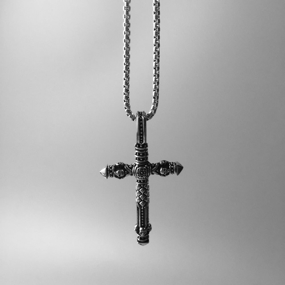 Halsband Dödskalle Kristus Kors