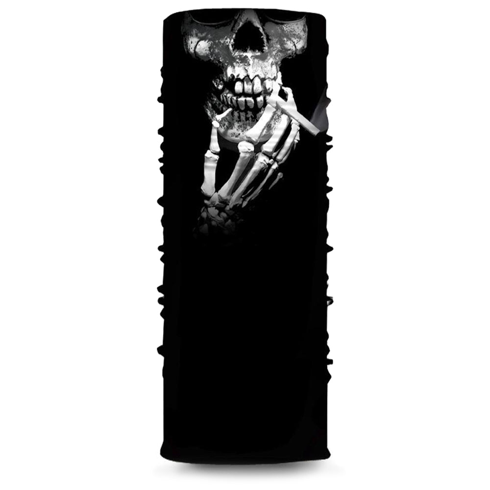 Svart Halsvärmare Rökande Dödskalle