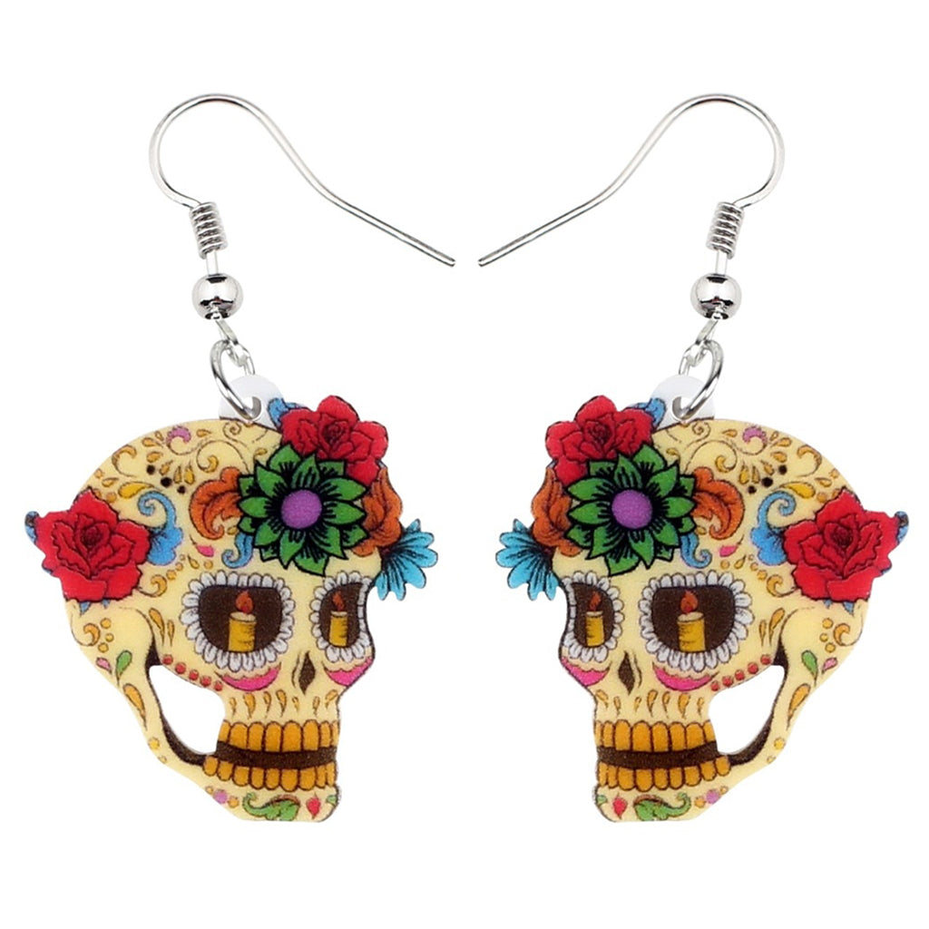 Hängande Örhängen Mexikanska Dödskallar