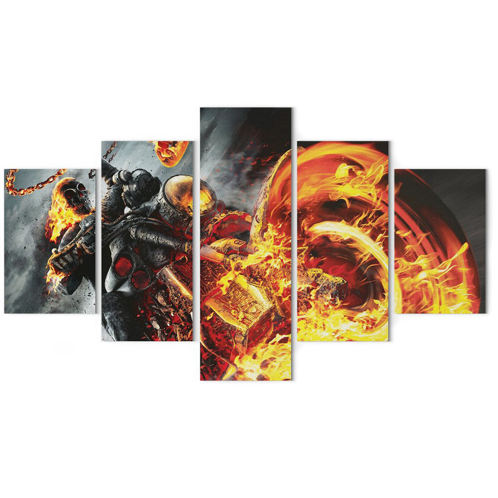 Tavla Brinnande Motorcykel