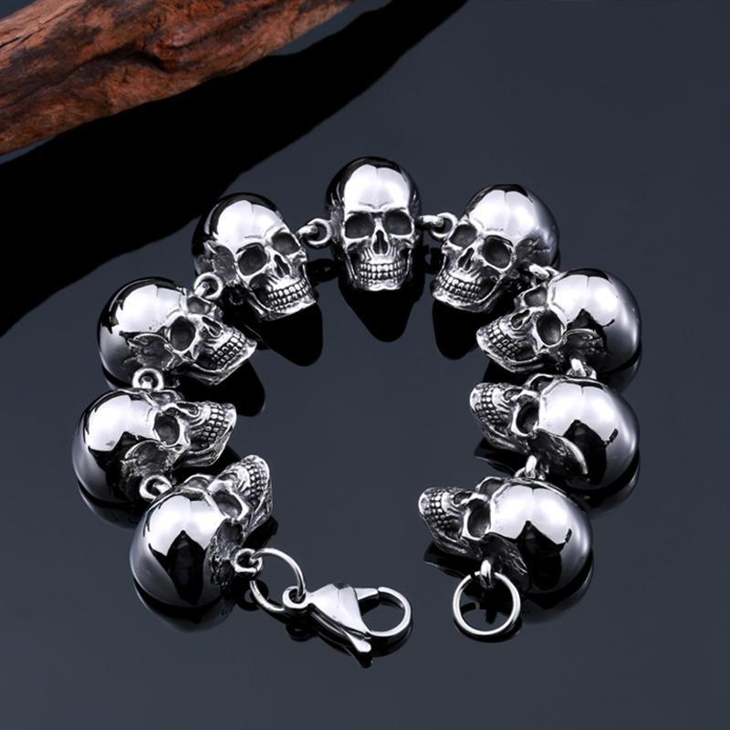 Dödskalle Armband Gothic Skulls (Stål)