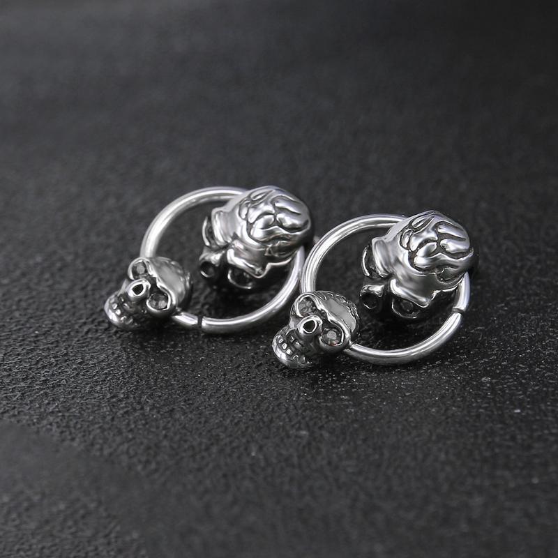 Dödskalle Örhängen Herr