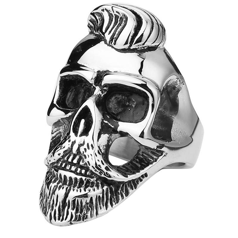 Dödskalle Ring Med Mustasch