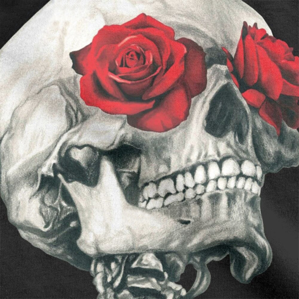 Herrtröja Dödskalle Med Rosor