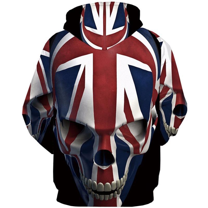 Dödskalle Hoodie Unionsflaggan