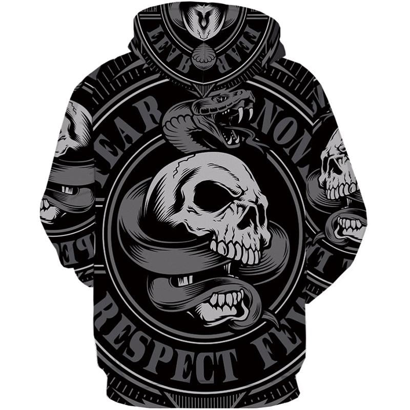Dödskalle Hoodie Reptil