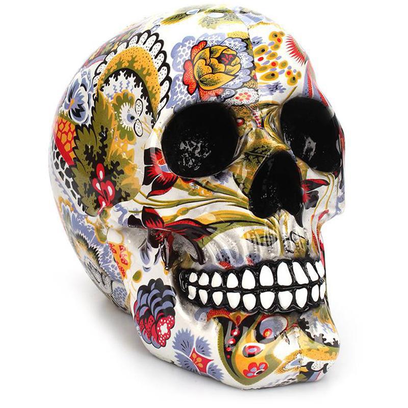 Dödskalle Dekoration Blommor