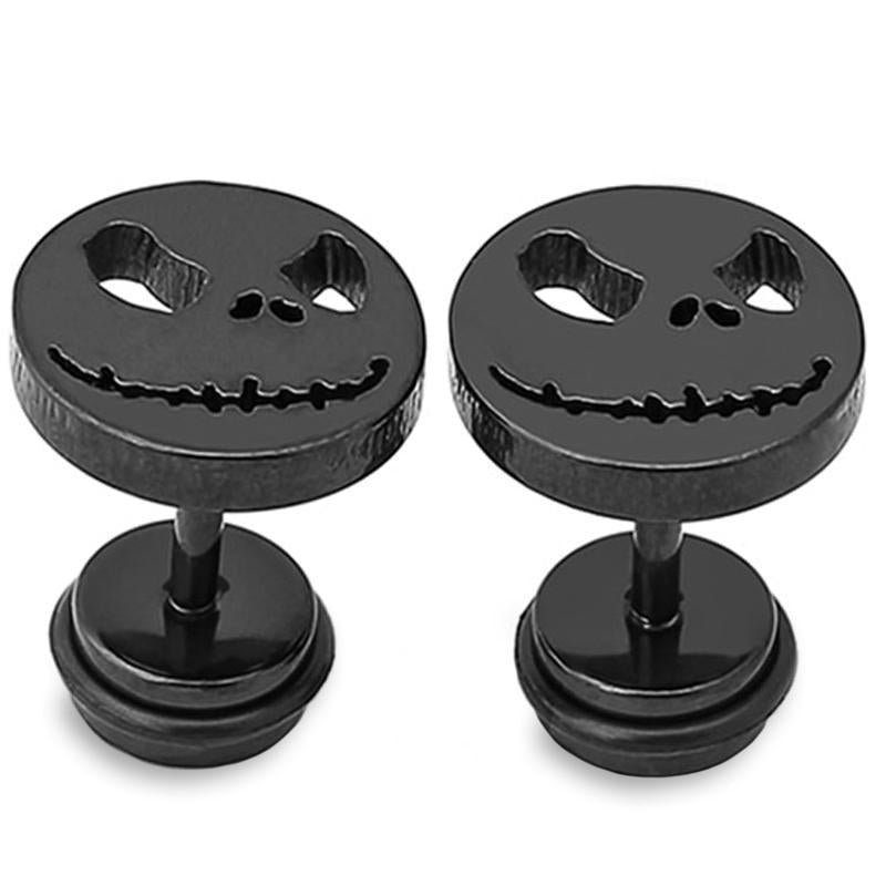 Svarta Dödskalle Örhängen