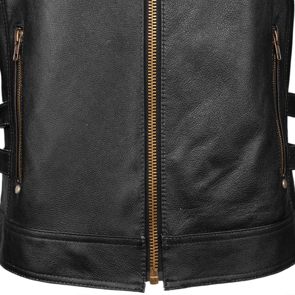 Svart Läderjacka Med Dödskalle