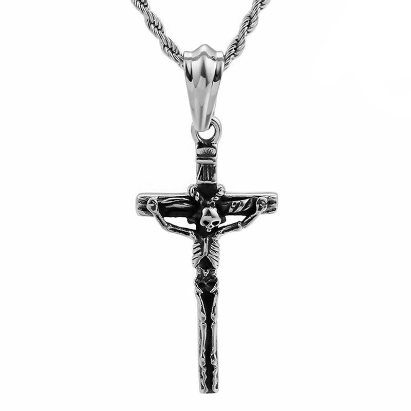 Dödskalle Halsband Kristet Kors