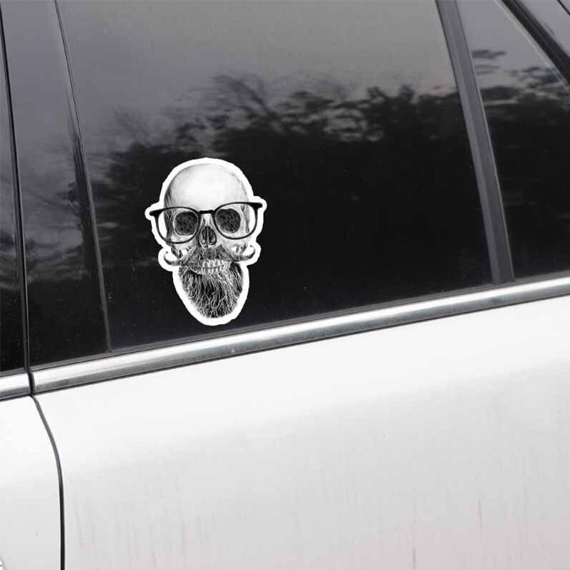 Sticker Dödskalle Med Glasögon