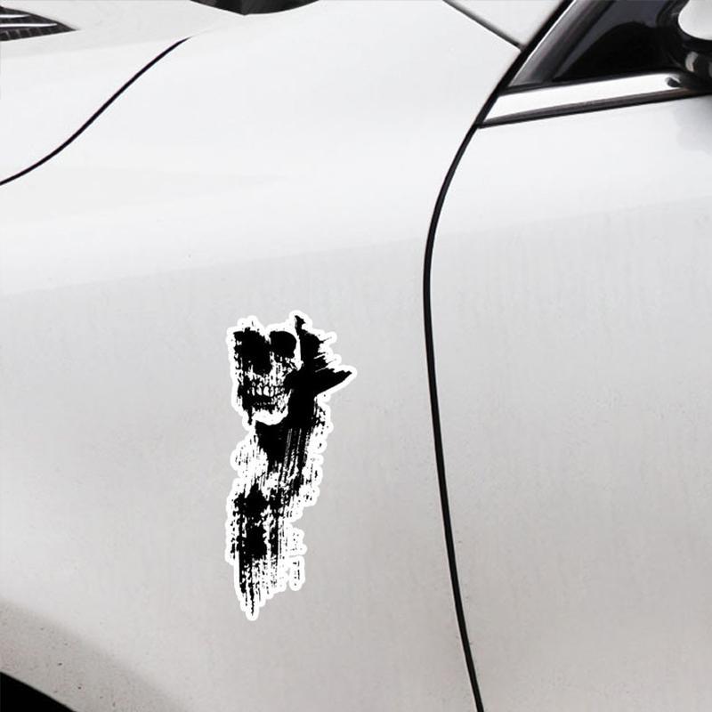 Sticker Dödskalle Färgstänk