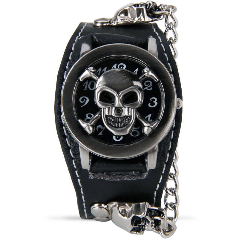 Pirat Klocka Läderarmband