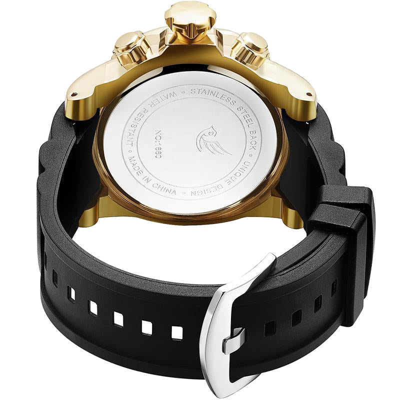 Guldfärgad Dödskalle Herrklocka