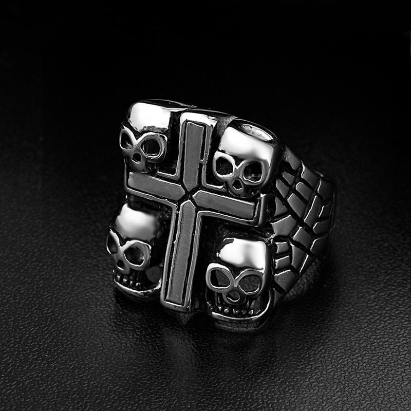 Stålring Biker Kristet Kors