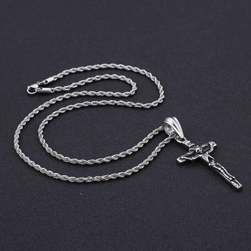 Halsband Kristet Kors Stål