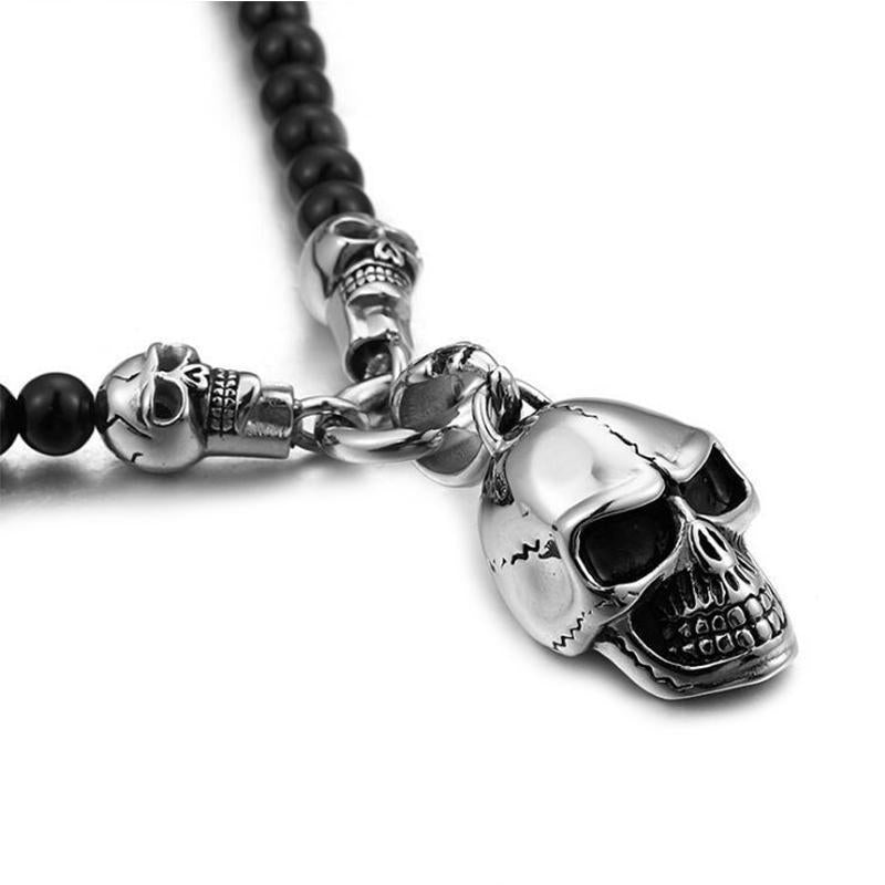 Stålhalsband Med Dödskalle