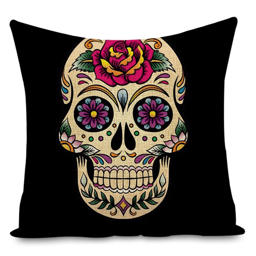 Kuddfodral Dia De Muertos Dödskalle