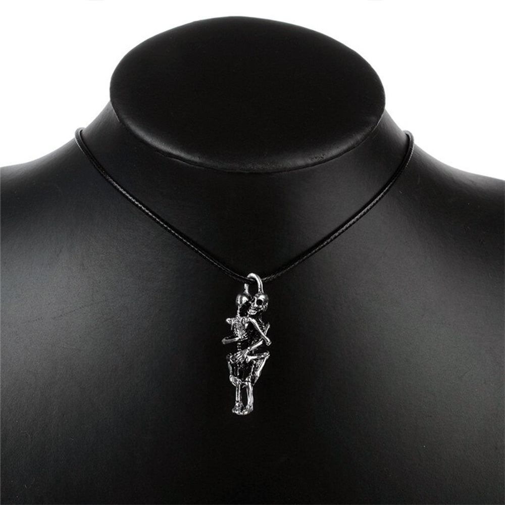 Läder Halsband Kärleksfulla Skelett