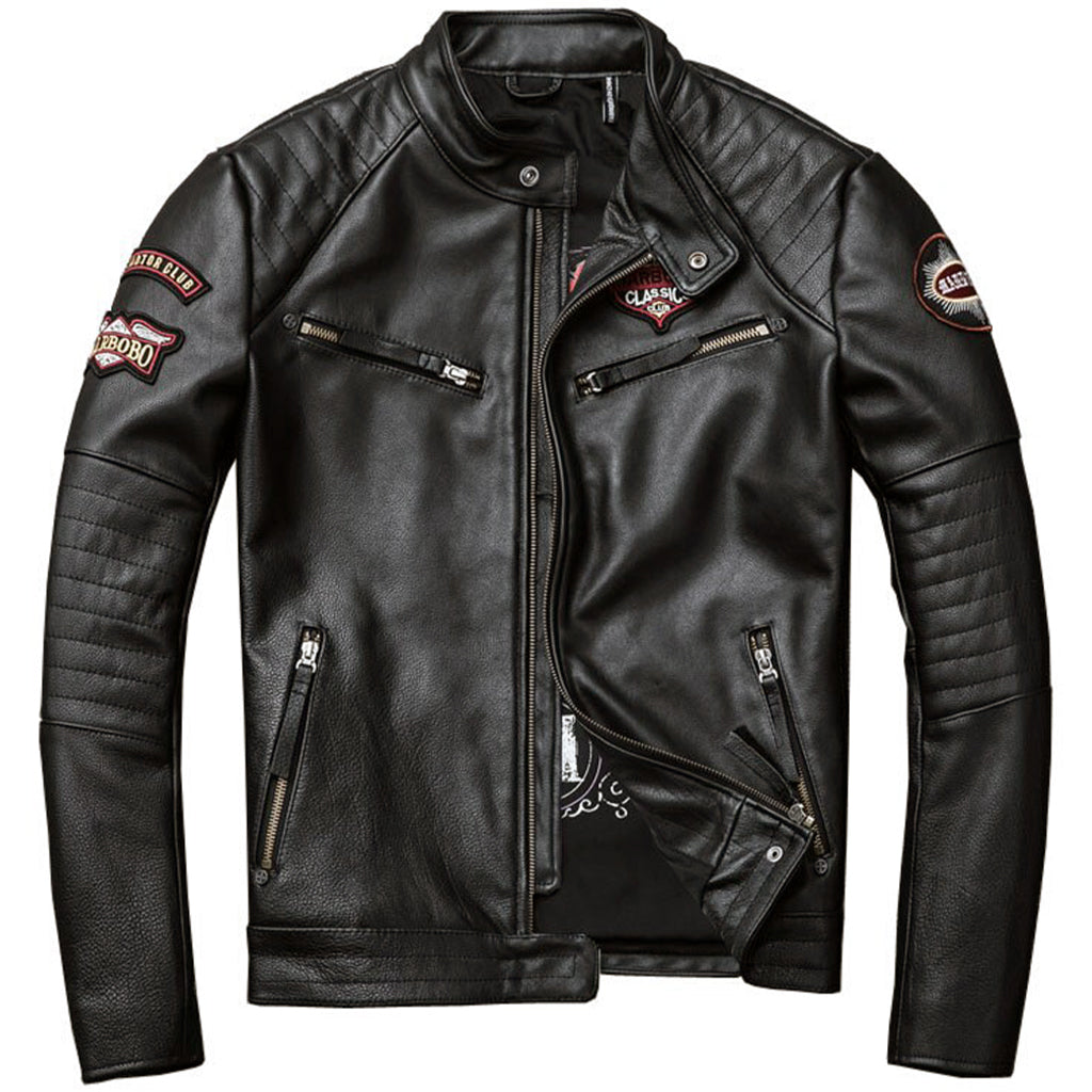 Biker Jacka Med Dödskalle Ryggmärke