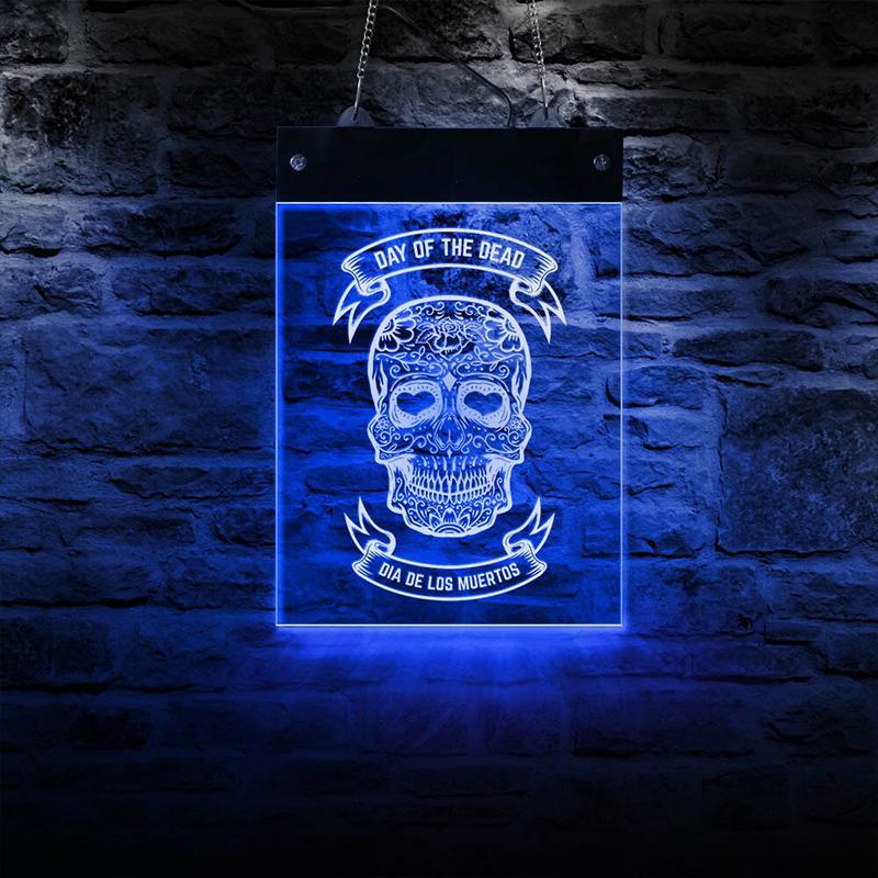 Ljusskylt Sugar Skull