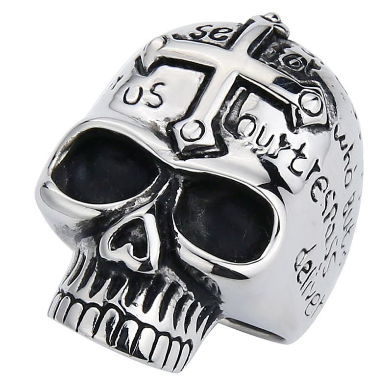 Dödskallering Silver Cross (Stål)