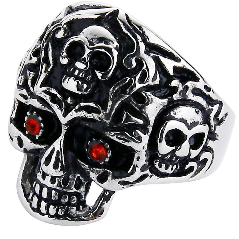 Dödskalle Ring Med Maya Stil