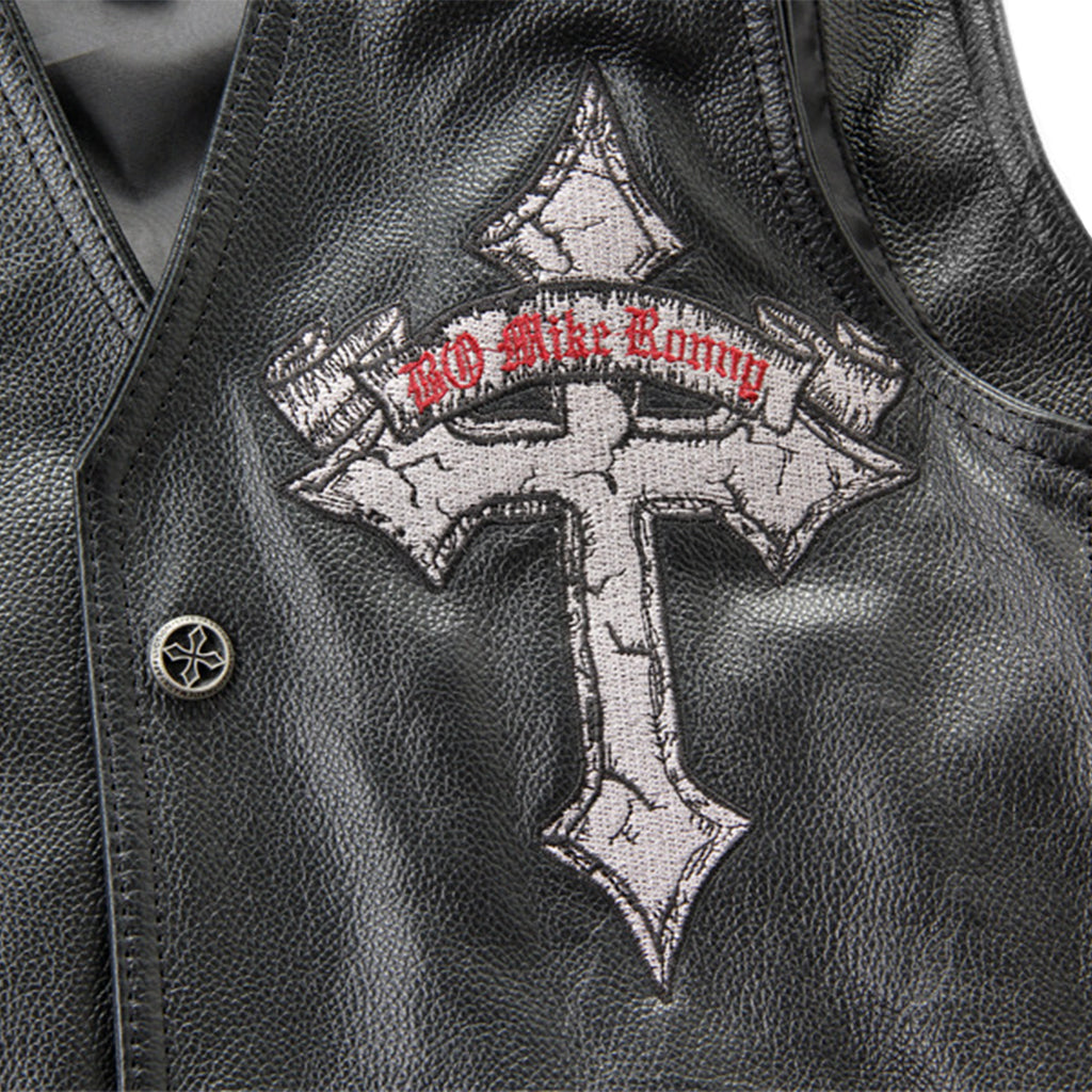 MC-Väst Med Dödskalle Ryggmärke