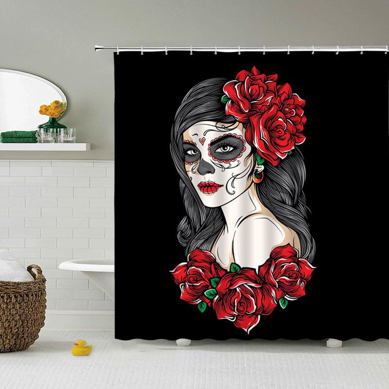 Day Of The Dead Duschdraperi