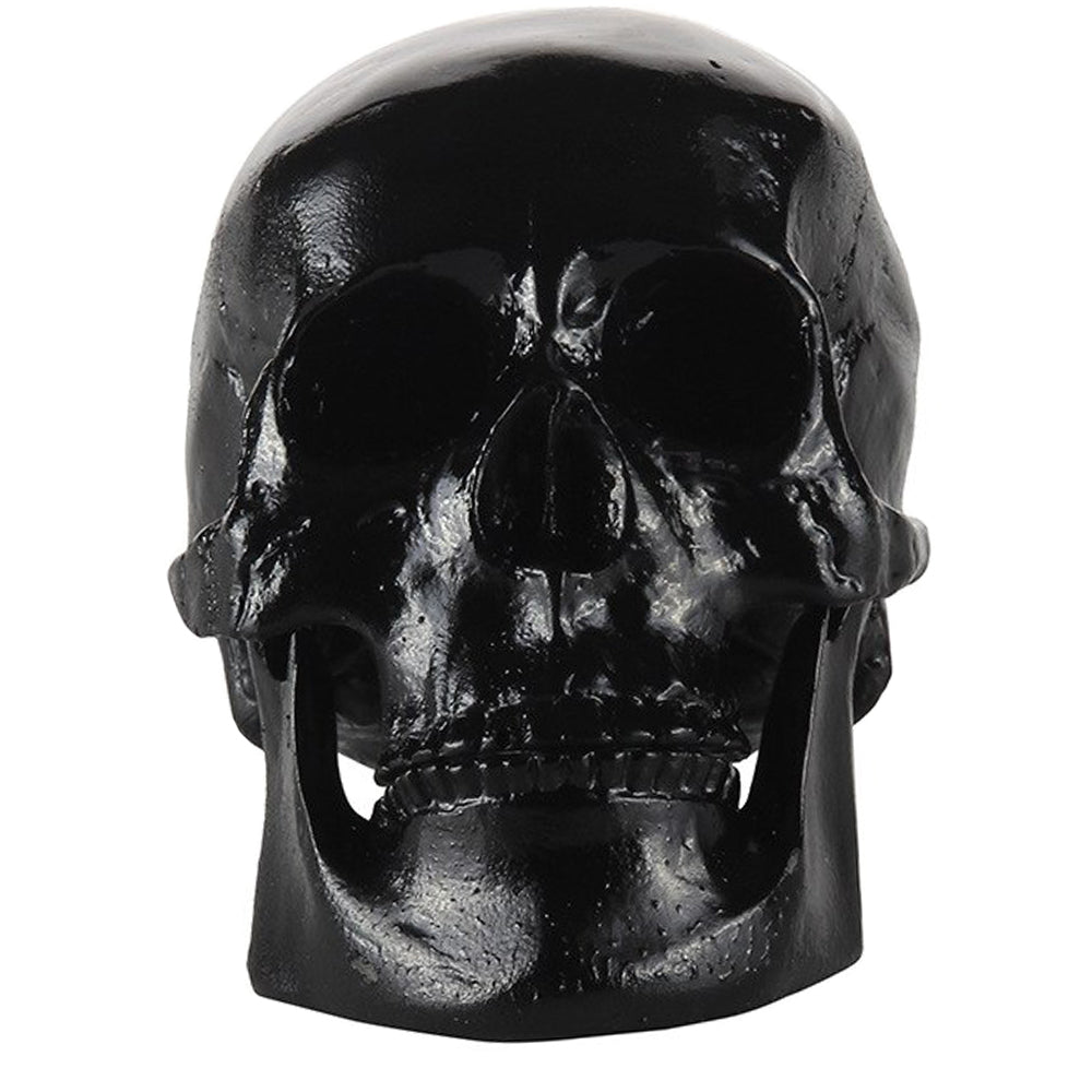 Svart Dödskalle Staty