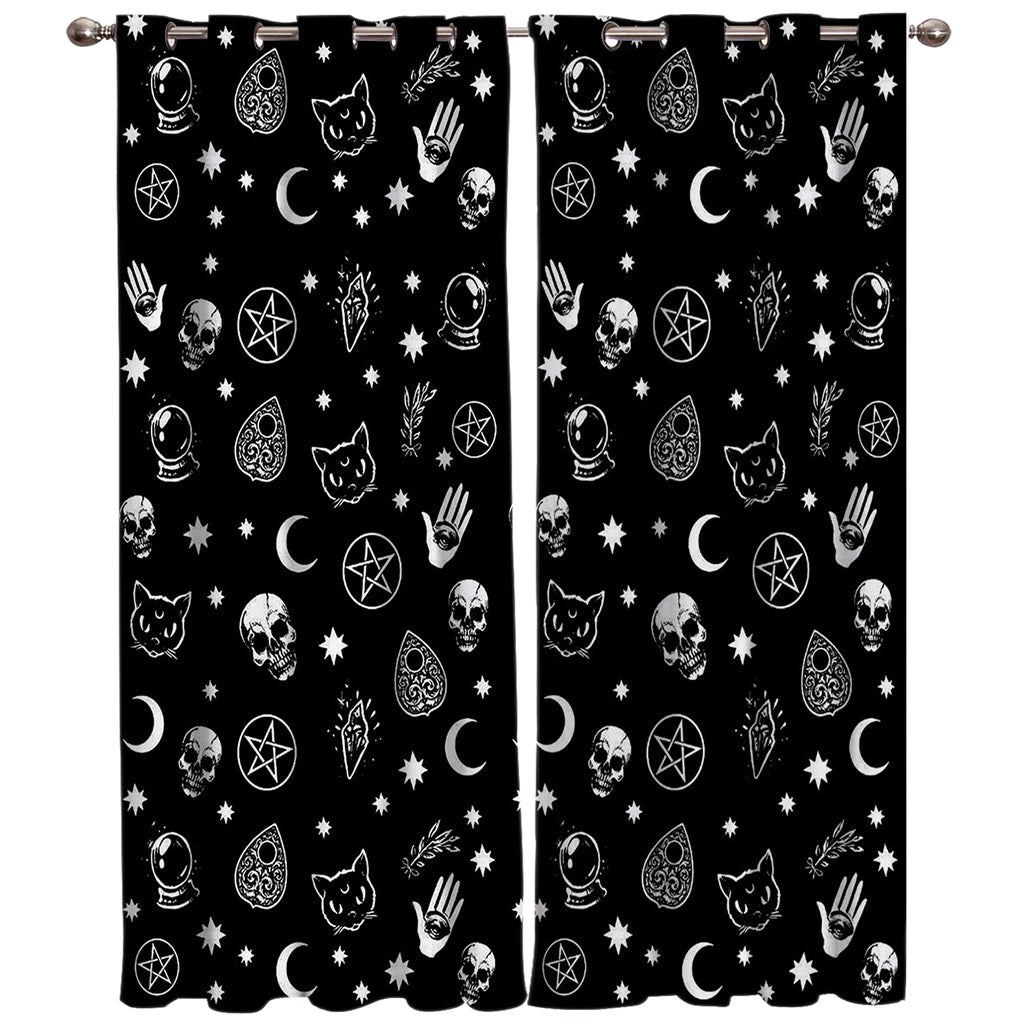 Svarta Dödskalle Gardinlängder