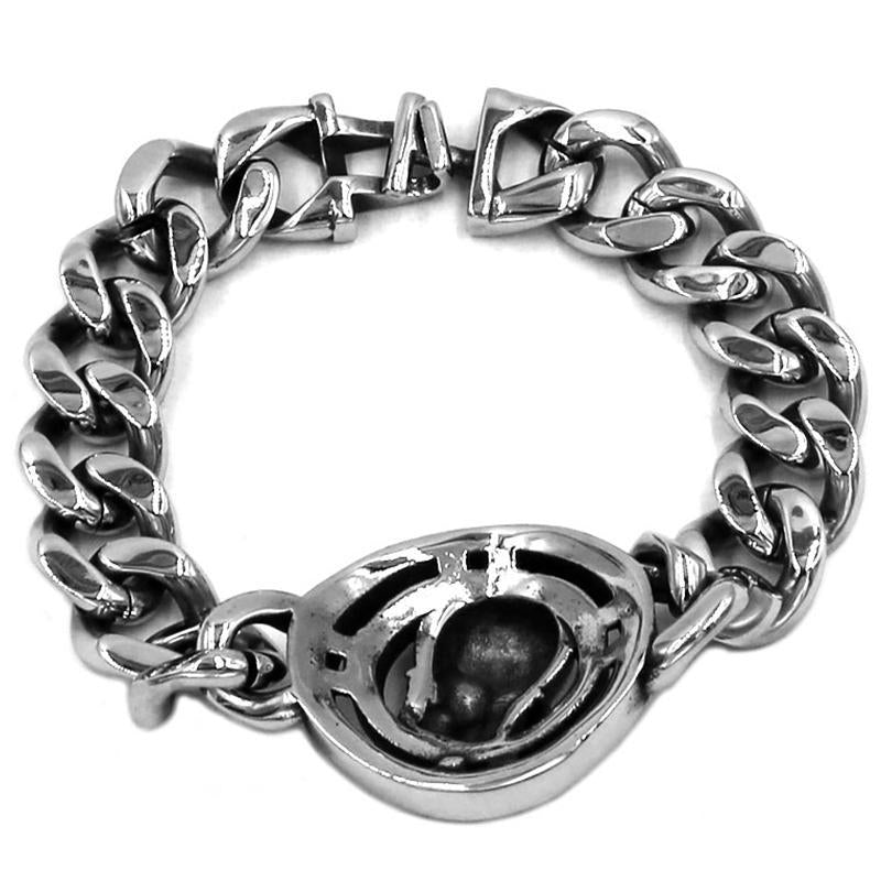 Biker Armband Med Dödskalle