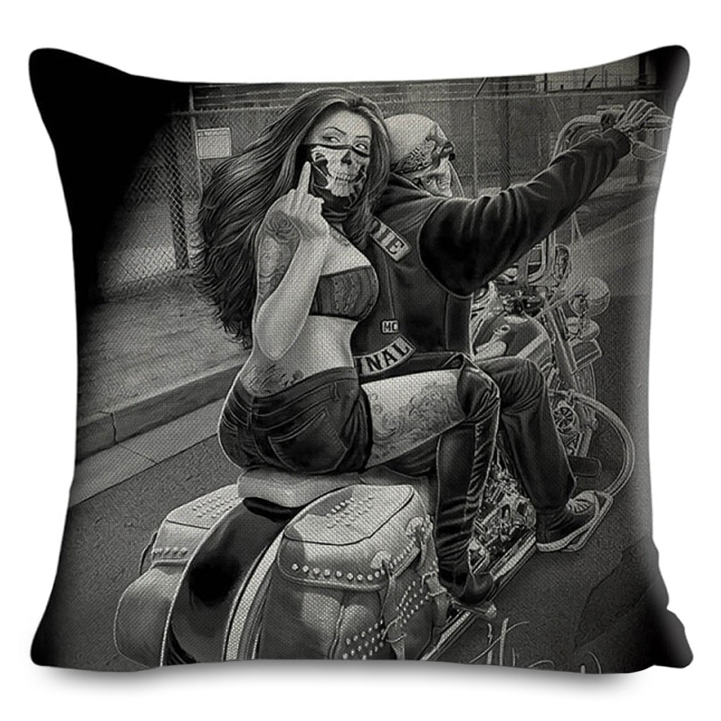 Motorcykel Kuddfodral Dödskalle