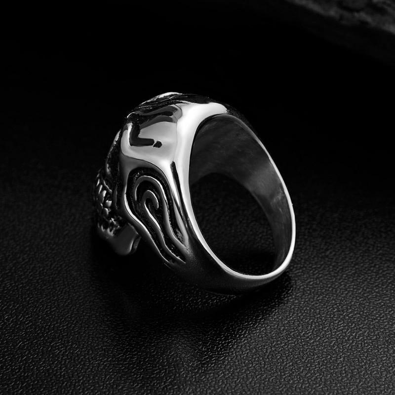 Stålring Med Biker Design