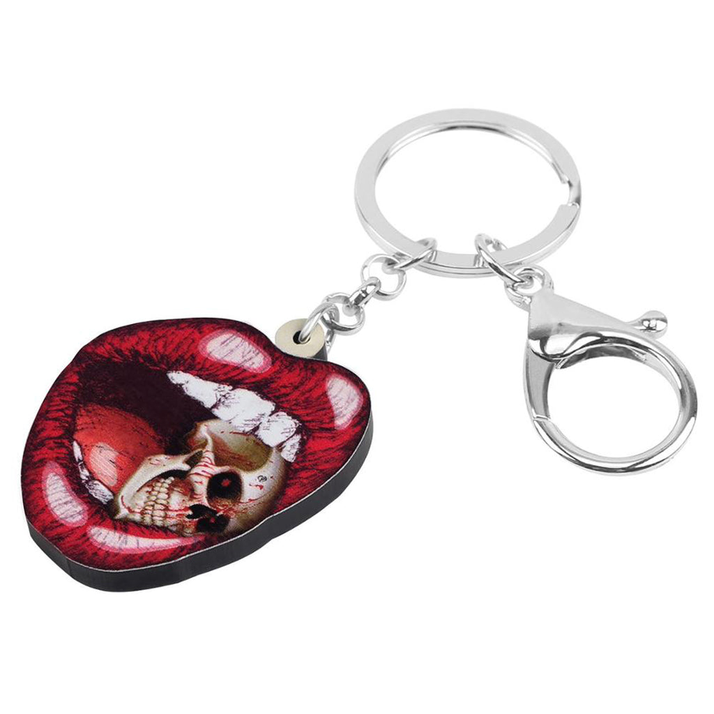 Nyckelring Dödskalle Och Läppar