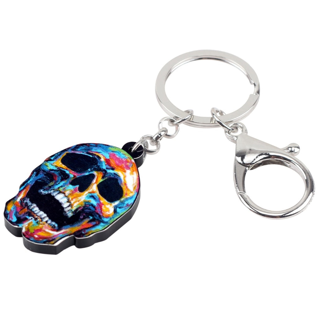 Nyckelring Flerfärgad Dödskalle