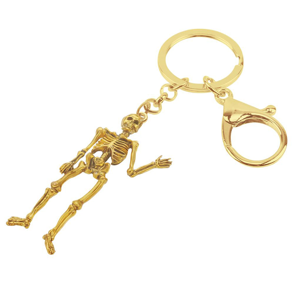 Nyckelring Med Guldfärgat Skelett