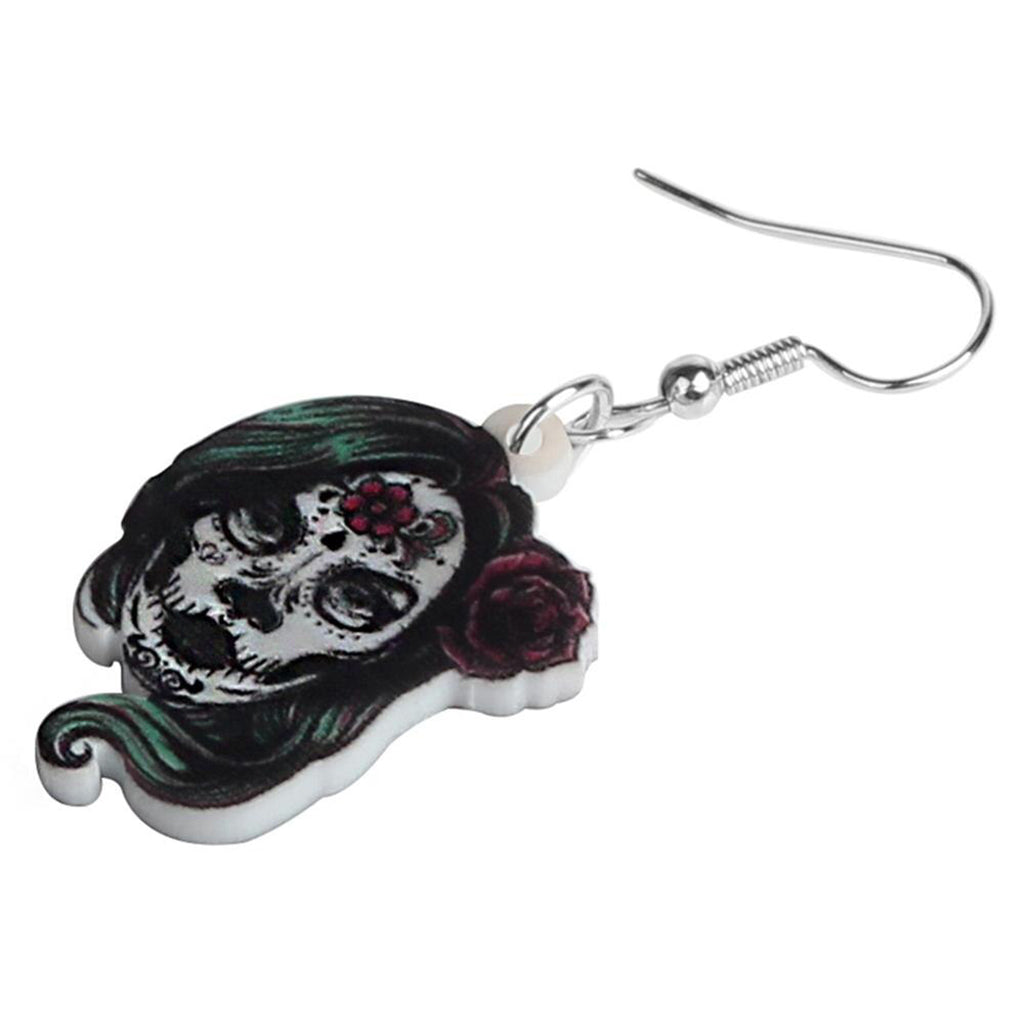 Örhänge Dödskalle Sminkad Tjej