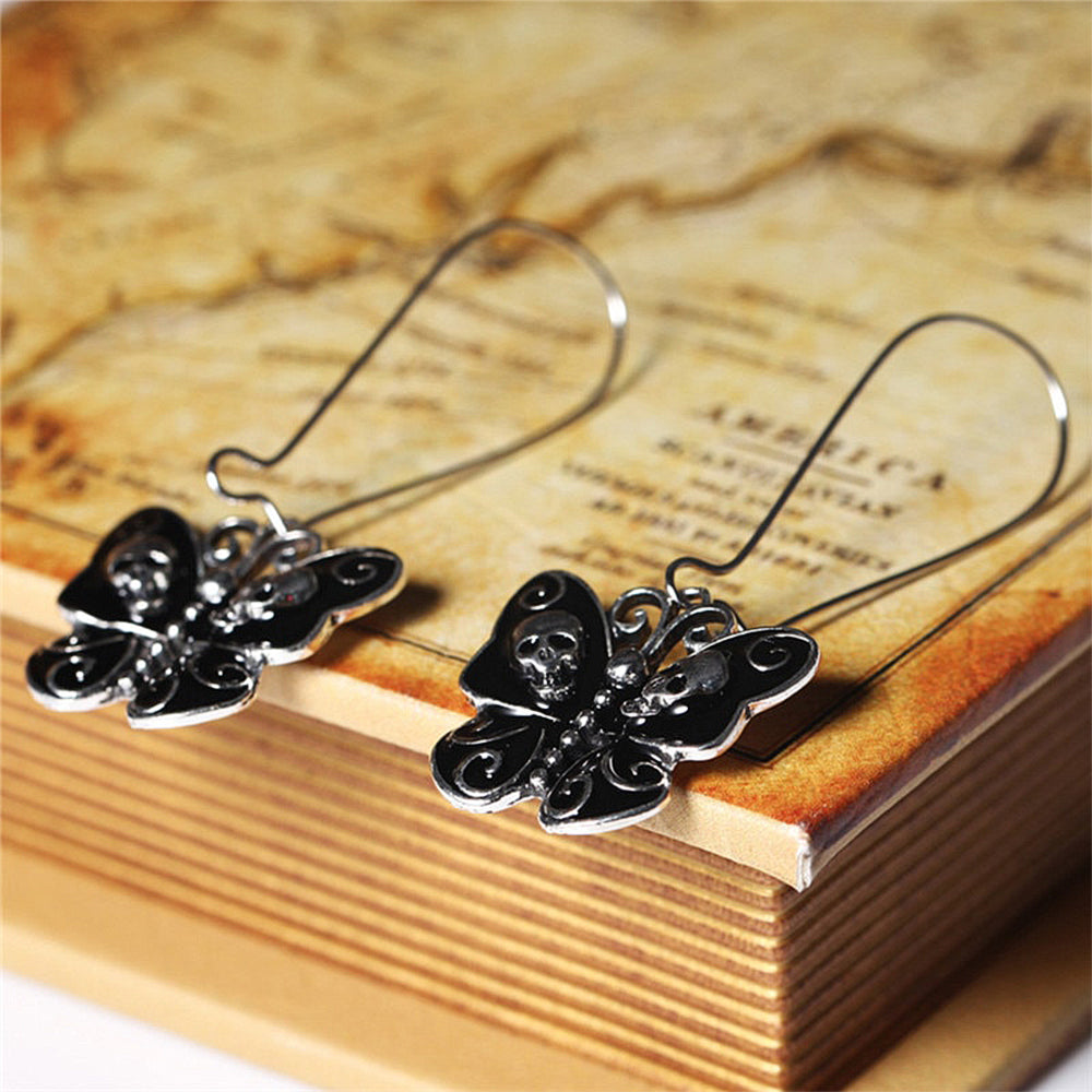 Örhängen Skull Butterflies