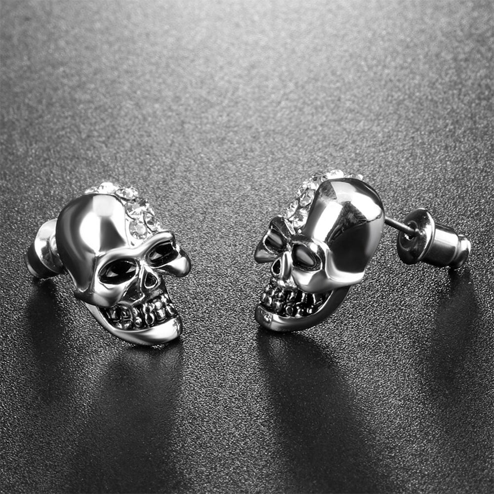 Örhängen Stål Med Dödskallar